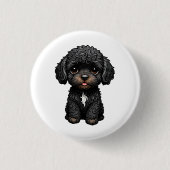 Badge Rond 2,50 Cm Cockapoo noir (Devant)