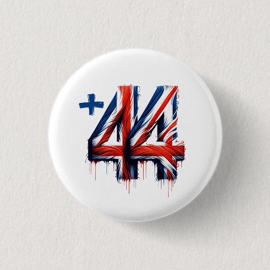Badge Rond 2,50 Cm Code pays du Royaume-Uni (Devant)