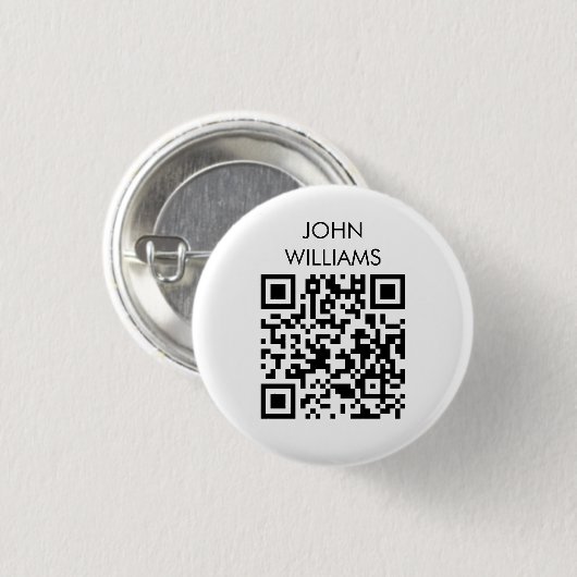 Badge Rond 2,50 Cm Code QR d'ouverture d'exposition sur mesure (Devant & derrière)