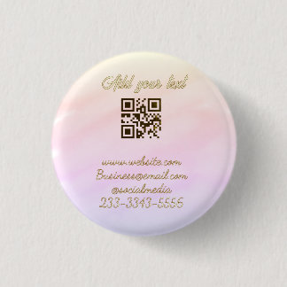 Badge Rond 2,50 Cm code QR personnalisé simple ajoutez votre nom text