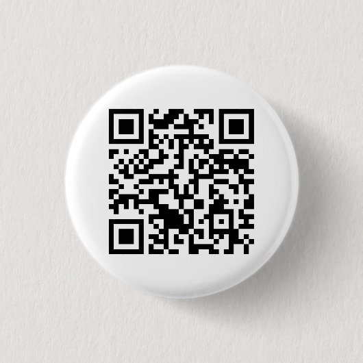 Badge Rond 2,50 Cm Code Rickrolled du petit pain QR de Rick (Devant)