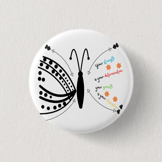 Badge Rond 2,50 Cm CODE SILENCIEUX pour bouton (Devant)