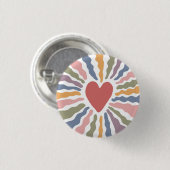 Badge Rond 2,50 Cm Coeur (Devant & derrière)