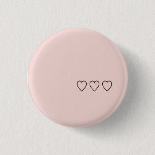 Badge Rond 2,50 Cm Coeur