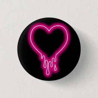Badge Rond 2,50 Cm coeur coulant