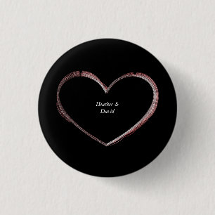 Badge Rond 2,50 Cm Cœur d'amour Attrayant Charmant Mariage