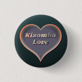 Badge Rond 2,50 Cm Coeur d'amour Kizomba (Devant)