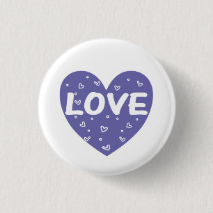 Badge Rond 2,50 Cm Coeur d'amour pourpre