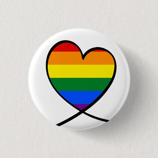 Badge Rond 2,50 Cm Coeur de fierté (Devant)