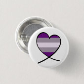 Badge Rond 2,50 Cm Coeur de fierté de Graysexual (Devant & derrière)