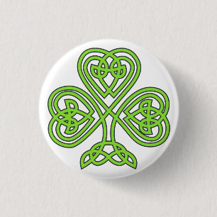 Badge Rond 2,50 Cm Coeur de noeud celtique irlandais