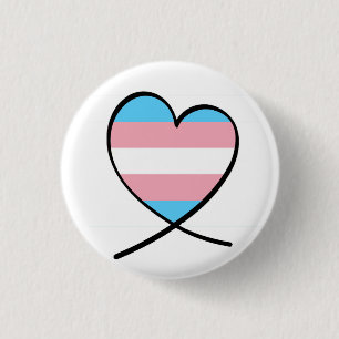 Badge Rond 2,50 Cm Coeur de transsexuel