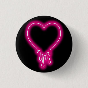 Badge Rond 2,50 Cm coeur d'égoutture