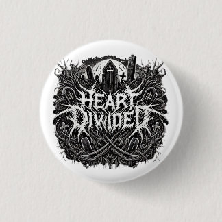 Badge Rond 2,50 Cm Coeur divisé - Épingle du logo du cimetière