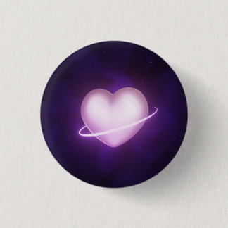 Badge Rond 2,50 Cm Coeur Galaxy