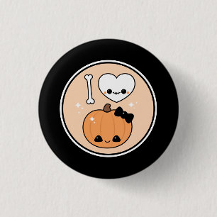Badge Rond 2,50 Cm Coeur mignon Halloween d'I