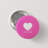 Badge Rond 2,50 Cm Coeur Musique Notation Amour Langue : D.C. al Fine (Devant & derrière)