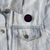 Badge Rond 2,50 Cm Coeur polyamory fierté-infini (En situation)