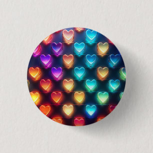 Badge Rond 2,50 Cm Coeurs brillants