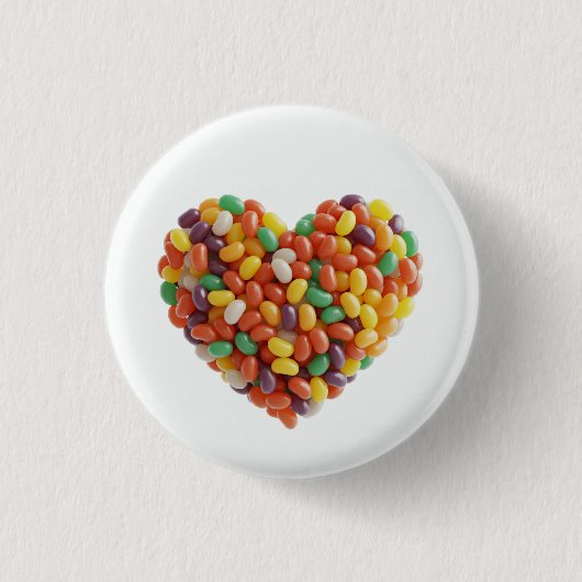 Badge Rond 2,50 Cm Cœurs de Jellybeans (Devant)
