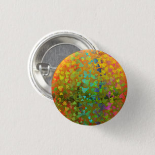 Badge Rond 2,50 Cm Coeurs tombants Orange