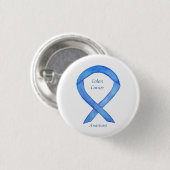 Badge Rond 2,50 Cm Colon Cancer Blue Awareness Ruban Custom Art Pin (Devant & derrière)