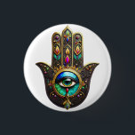 Badge Rond 2,50 Cm Colorful Brown Gold Hamsa Rainbow Color Third Eye<br><div class="desc">You are viewing The Lee Hiller Photography Art and Designs Collection of Home and Office Decor,  Apparel,  Gifts and Collectibles. The Designs include Lee Hiller Photography and Mixed Media Digital Art Collection http://LeeHiller.com</div>