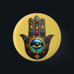 Badge Rond 2,50 Cm Colorful Brown Gold Hamsa Rainbow Color Third Eye<br><div class="desc">You are viewing The Lee Hiller Photography Art and Designs Collection of Home and Office Decor,  Apparel,  Gifts and Collectibles. The Designs include Lee Hiller Photography and Mixed Media Digital Art Collection http://LeeHiller.com</div>