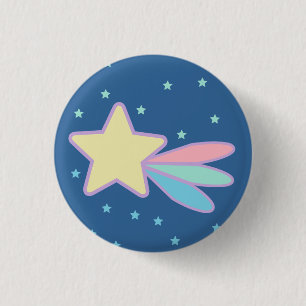 Badge Rond 2,50 Cm Comète étoile filante mignonne