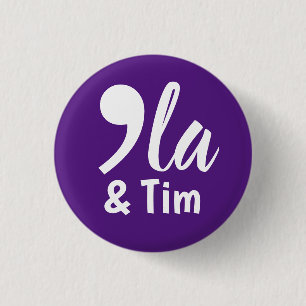 Badge Rond 2,50 Cm Comma Kamala et Tim 2024