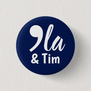 Badge Rond 2,50 Cm Comma Kamala et Tim 2024
