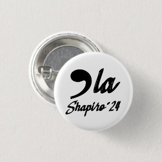Badge Rond 2,50 Cm Comma-La Kamala Harris Shapiro 2024 Calligraphié