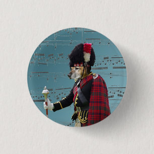 Badge Rond 2,50 Cm Commandant de tuyau drôle de chien