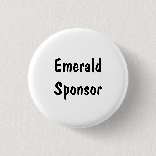 Badge Rond 2,50 Cm Commanditaire Émeraude (Devant)