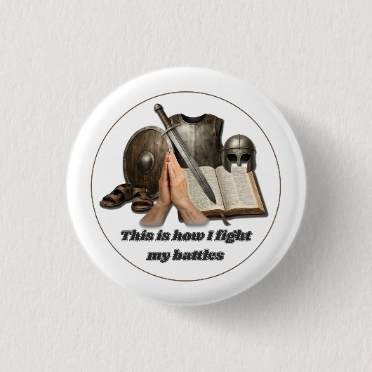 Badge Rond 2,50 Cm Comment je mène mes batailles (Devant)