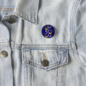 Badge Rond 2,50 Cm Composition avec papillons Sapphire (En situation)