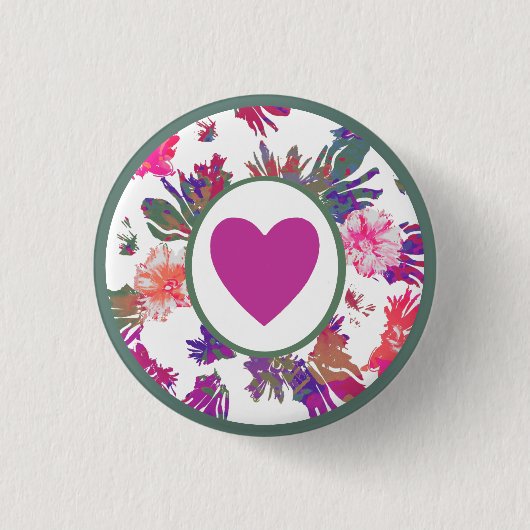 Badge Rond 2,50 Cm Composition de bouquet MVB Array of Love (Devant)