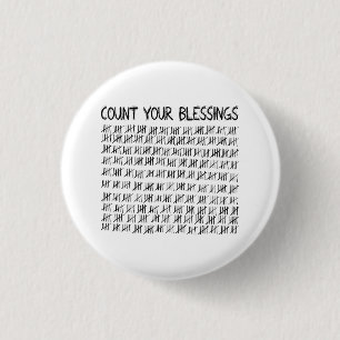 Badge Rond 2,50 Cm Comptez vos bénédictions