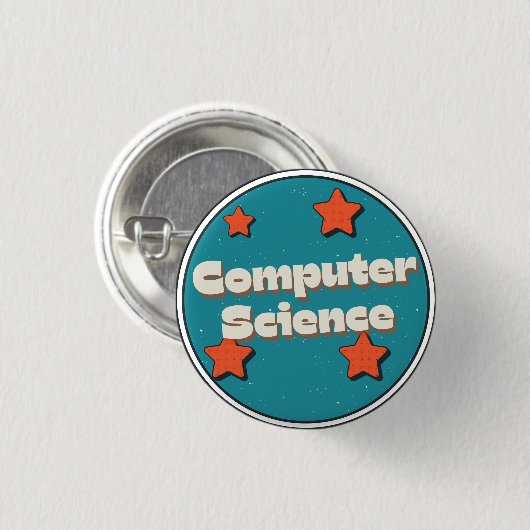 Badge Rond 2,50 Cm Computer Science (Devant & derrière)