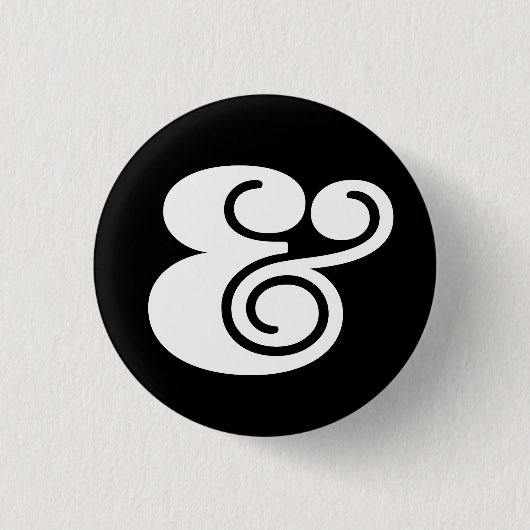 Badge Rond 2,50 Cm Concepteur "&" d'image | BL Blanc | (Devant)