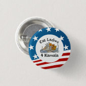 Badge Rond 2,50 Cm Conception Cat Ladies (Devant & derrière)