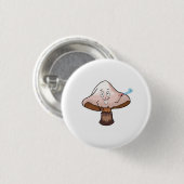 Badge Rond 2,50 Cm Conception champignon, champignon de fête (Devant & derrière)