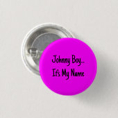 Badge Rond 2,50 Cm Conception couleur solide Fuchsia FF00FF (Devant & derrière)