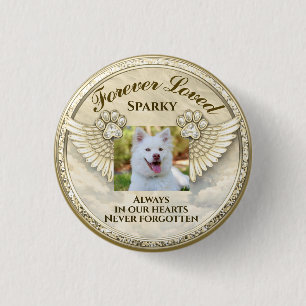 Badge Rond 2,50 Cm Conception d'ailes de patte aimées pour toujours