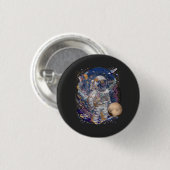 Badge Rond 2,50 Cm Conception d'astronaute (Devant & derrière)