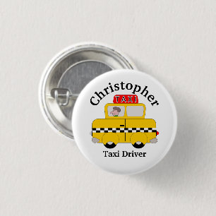 Badge Rond 2,50 Cm Conception de cabine jaune