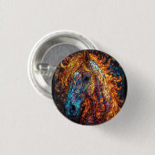 Badge Rond 2,50 Cm Conception de cheval en vitrail (Devant & derrière)