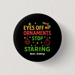 Badge Rond 2,50 Cm Conception de citation de Noël drôle avec les yeux