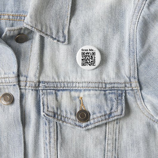 Badge Rond 2,50 Cm Conception de code QR (En situation)