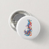 Badge Rond 2,50 Cm conception de couleurs abstraites "Vortex chromati (Devant & derrière)